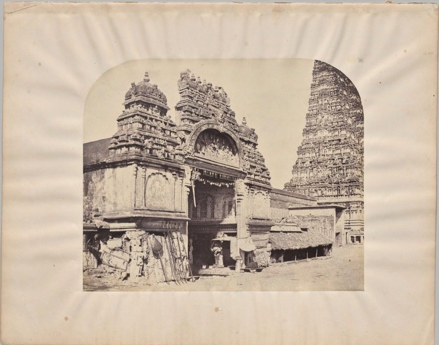 Entrance to the Minakshi Sundareshvara Temple, Madurai by Captain Linnaeus Tripe (British, 1822–1902)