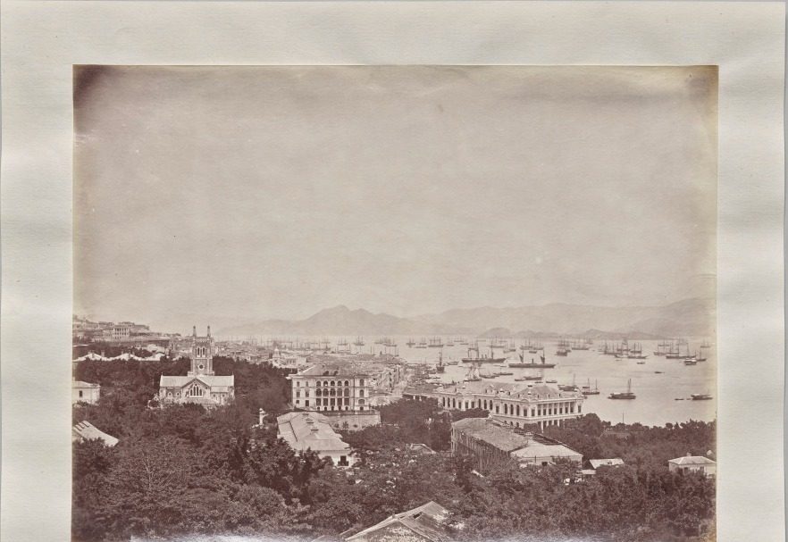 Untitled (General view of Hong Kong from the Scandal Point looking west) by William Pryor Floyd (British, 1834–c. 1900)