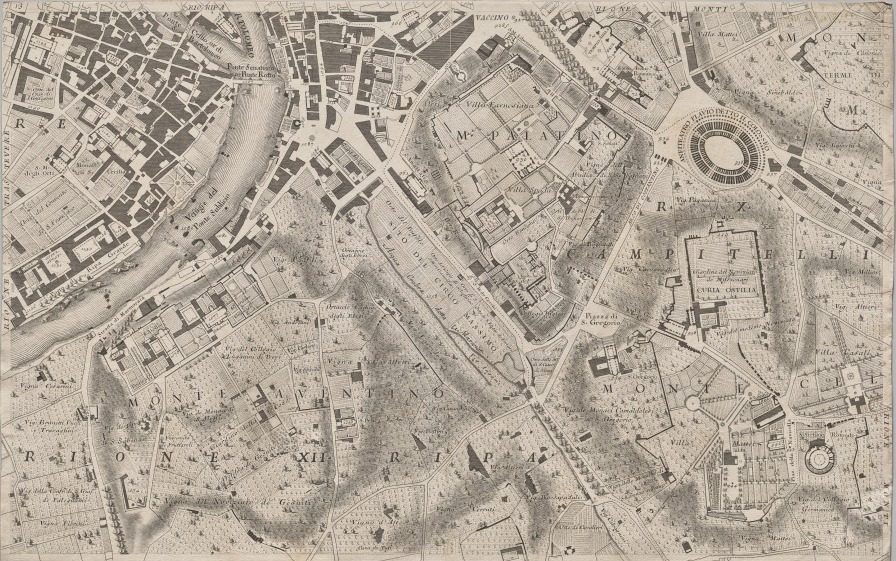 Nuova pianta di Roma data in luce da Giambattista Nolli l’anno MDCCXLVII, known as La Pianta Grande di Roma by Giovanni Battista Nolli (Italian, 1701–1756)
