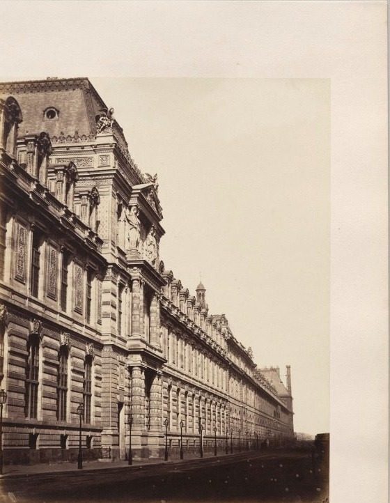 Louvre, Façade rue de Rivoli, Paris by Édouard Baldus (French, 1813–1889)