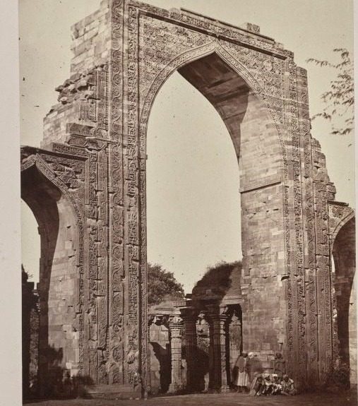 Mosque of Kootub, Delhi by Louis-Théophile Marie Rousselet (French, 1845–1929)