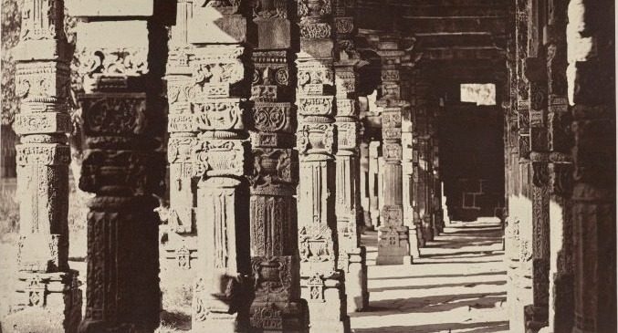 Colonnades of Pirthi Raj, Interior View, Delhi by Louis-Théophile Marie Rousselet (French, 1845–1929)