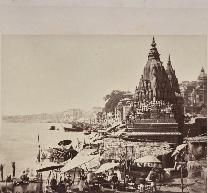 The Ghat of Vishnoo Pud, Bénarès by Louis-Théophile Marie Rousselet (French, 1845–1929)