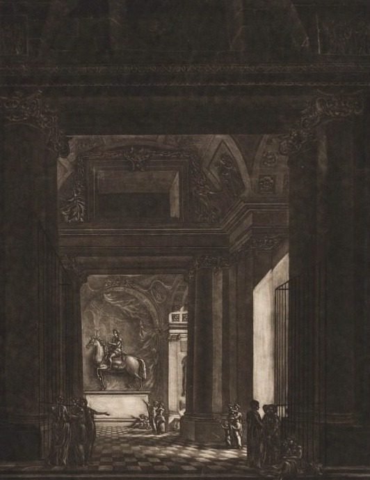 A View of the Vestibule of St. Peter at Rome by Georges Francois Blondel (French, 1730–1800)