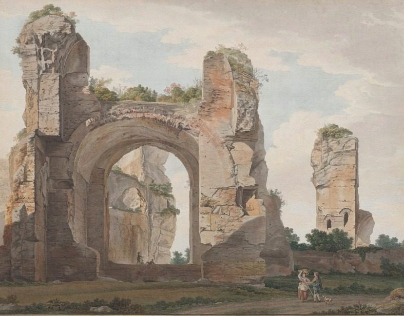 A View of the Ruins of the Baths of Caracalla by Giovanni Battista Lusieri (Italian, 1750–1825)