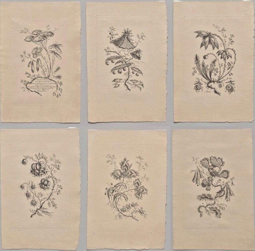 Persian Flowers by Jean Baptiste Pillement (French, 1728–1808)