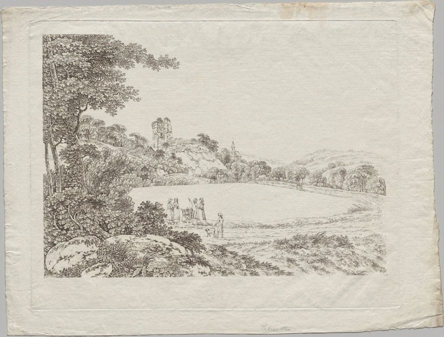 Landscape with Tharandt Castle Ruins by Adrian Zingg (Swiss, 1734–1816)