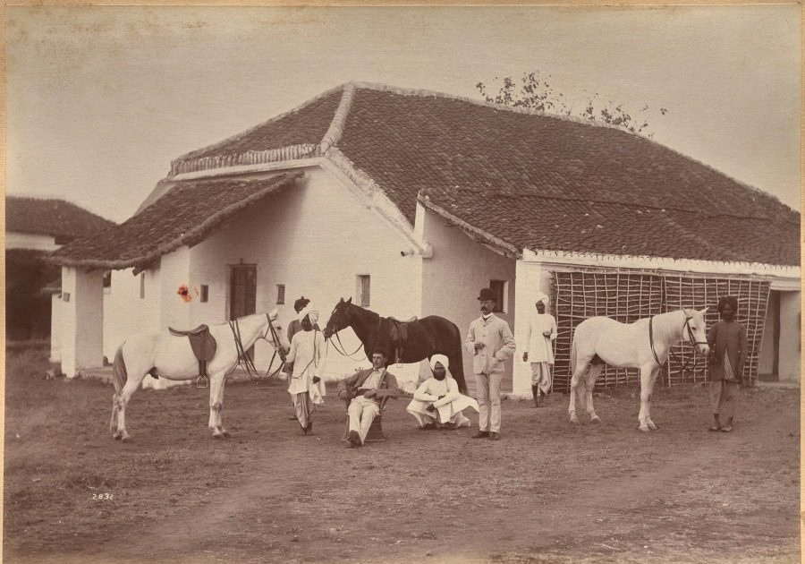 Captain Harris and Ruston, Jhansi by Raja Deen Dayal (Indian, 1844–1905)