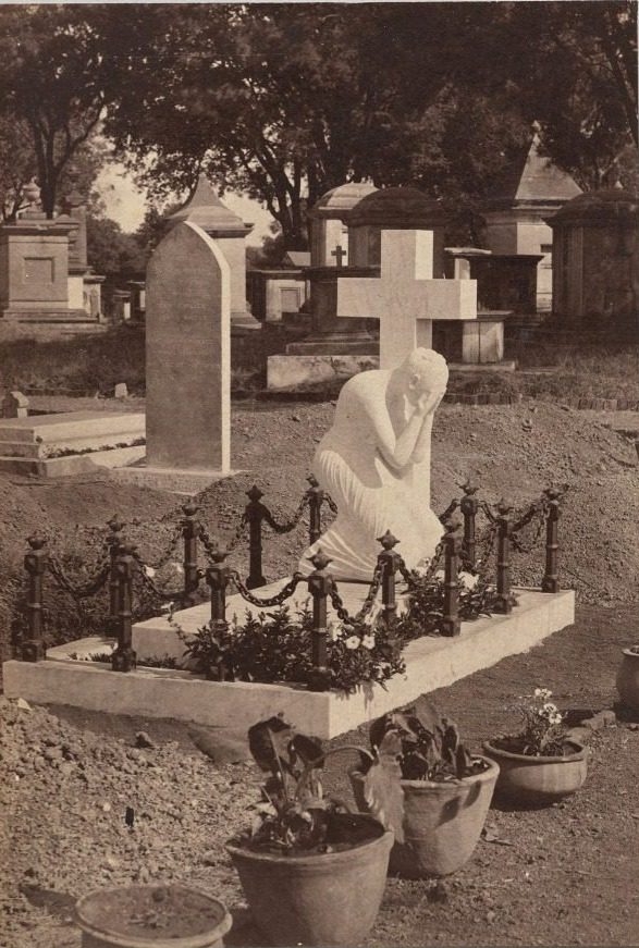 Grave of Dr. Falwasser, Neemuch (recto, left) by Raja Deen Dayal (Indian, 1844–1905)