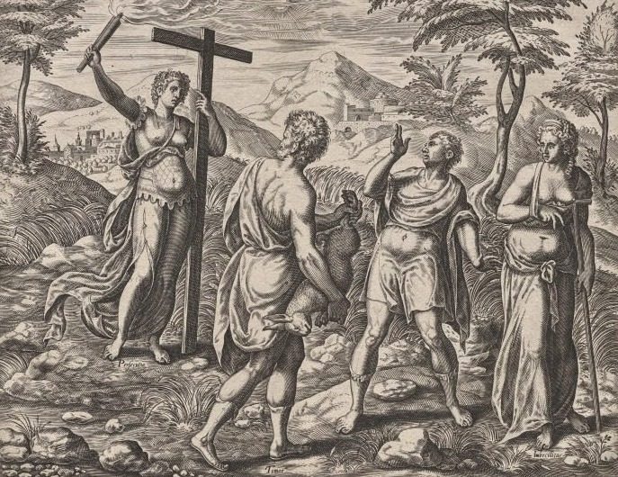 The Seed Falling among the Stones by Philip Galle (Flemish, 1537–1612)