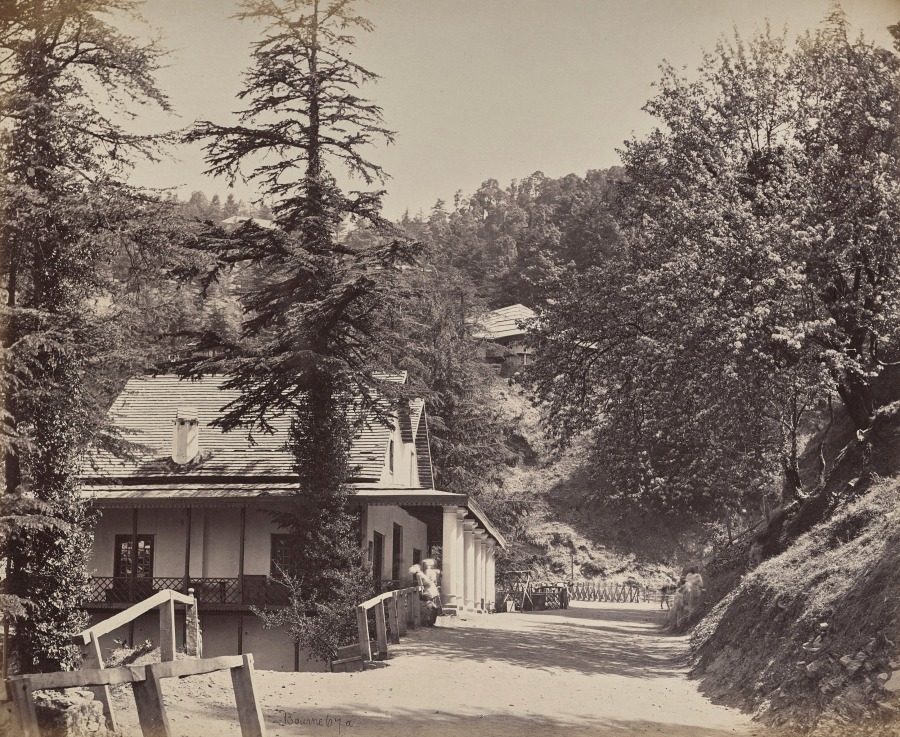 Simla. The Mall near Combermere Bridge by Samuel Bourne (British, 1834–1912)