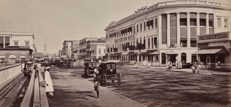 Calcutta. Old Court House Street by Samuel Bourne (British, 1834–1912)