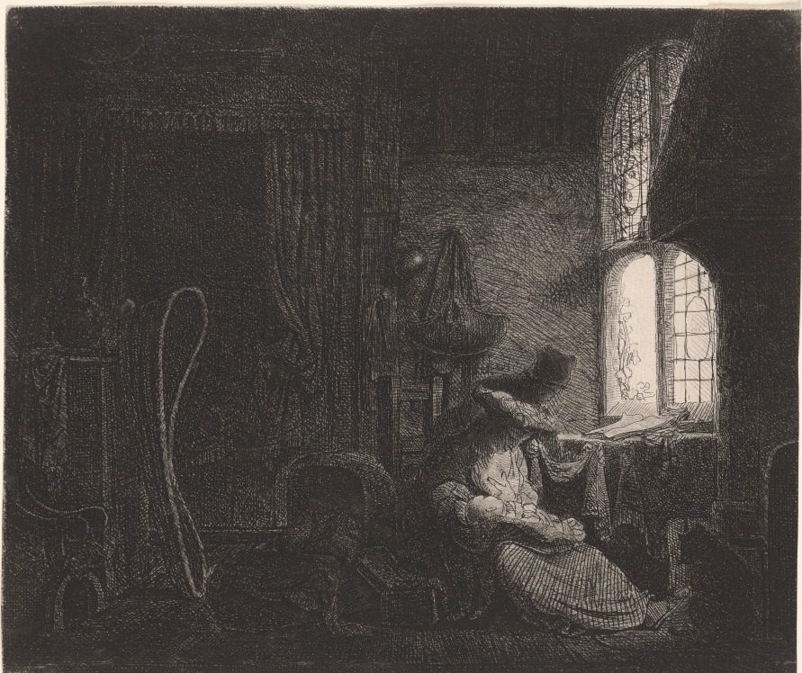 The Holy Family in an Interior by Ferdinand Bol (Dutch, 1616–1680)