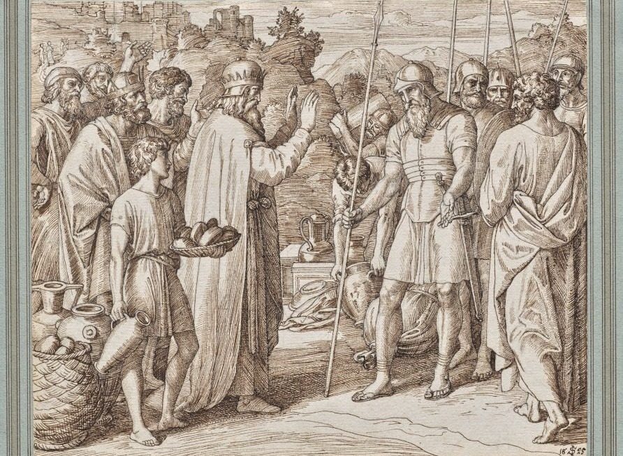 Melchizedek Blessing Abraham by Julius Schnorr von Carolsfeld (German, 1794–1872)