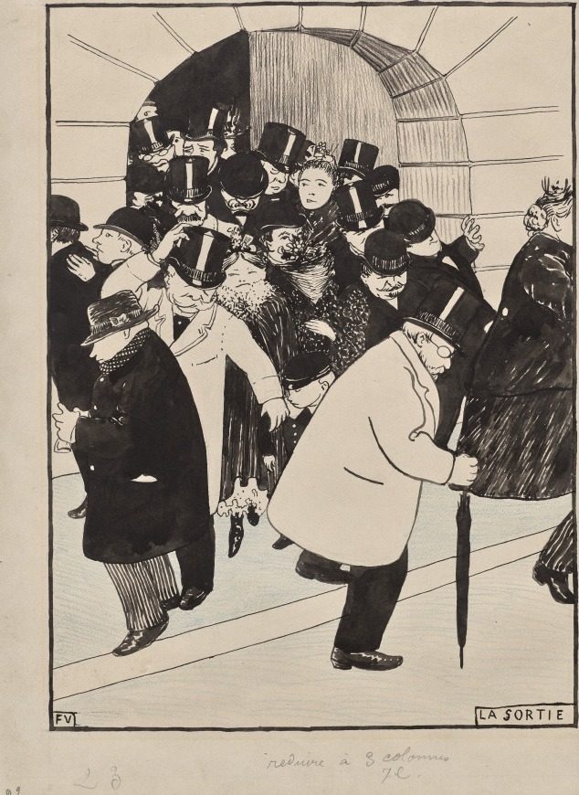 The Exit by Félix Vallotton (Swiss French, 1865–1925)