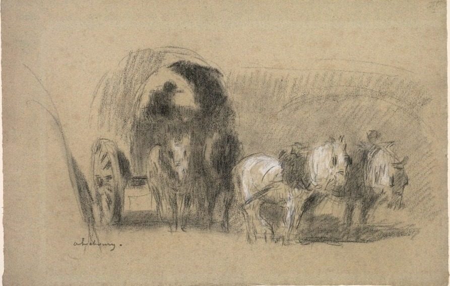 A Miller's Carriage by Albert-Charles Lebourg (French, 1849–1928)