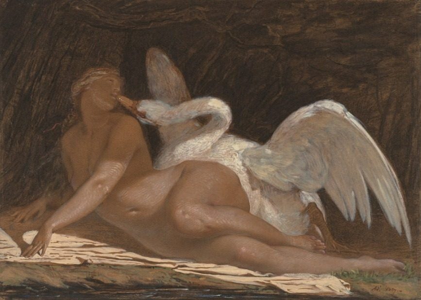 Leda and the Swan by Adolphe Yvon (French, 1817–1893)