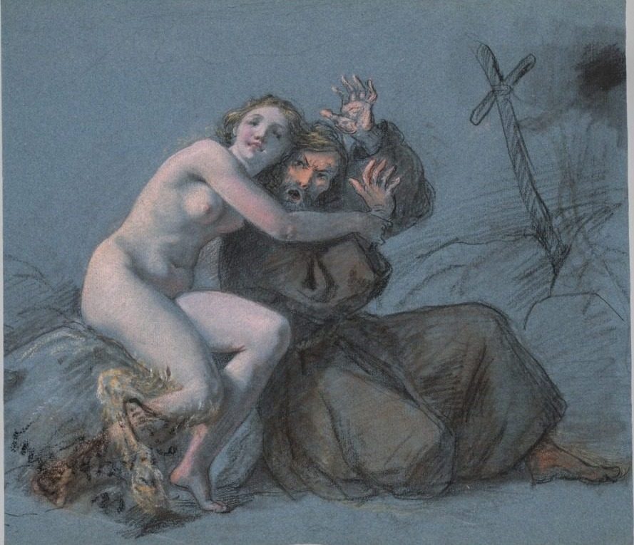 The Temptation of St. Anthony by Julien Léopold Boilly (French, 1796–1874)