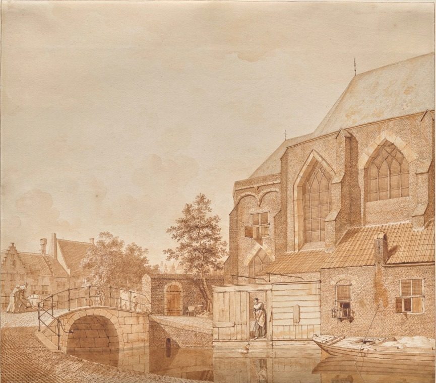 A View of the Nieuwe Kerk, Delft by Johannes Huibert Prins (Dutch, 1757–1806)