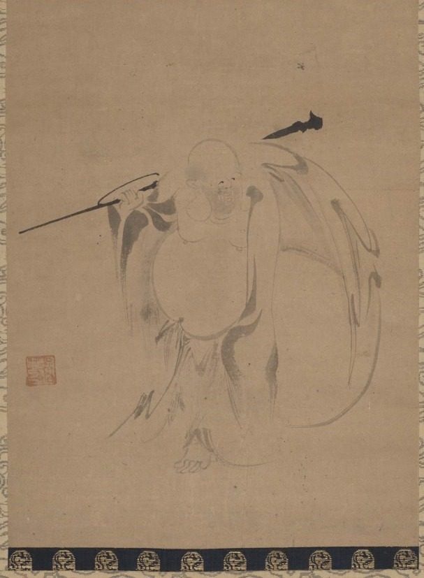 Hotei by Tokuchū (Japanese, late 1400s)