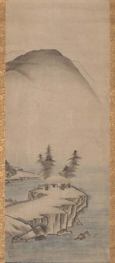 Landscapes (one of a pair) by Unkoku Tōyo (Japanese, 1612–1688?)