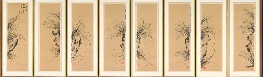 Orchids and Rocks by Yi Ha-eung (Korean, 1820–1898)