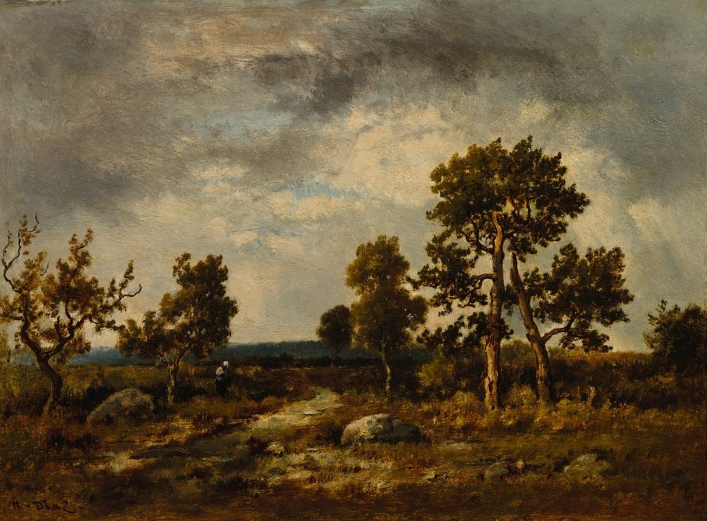 Path Near the Pond of Vipers, Fontainebleau Forest by Narcisse Diaz de la Peña (French, 1807–1876)