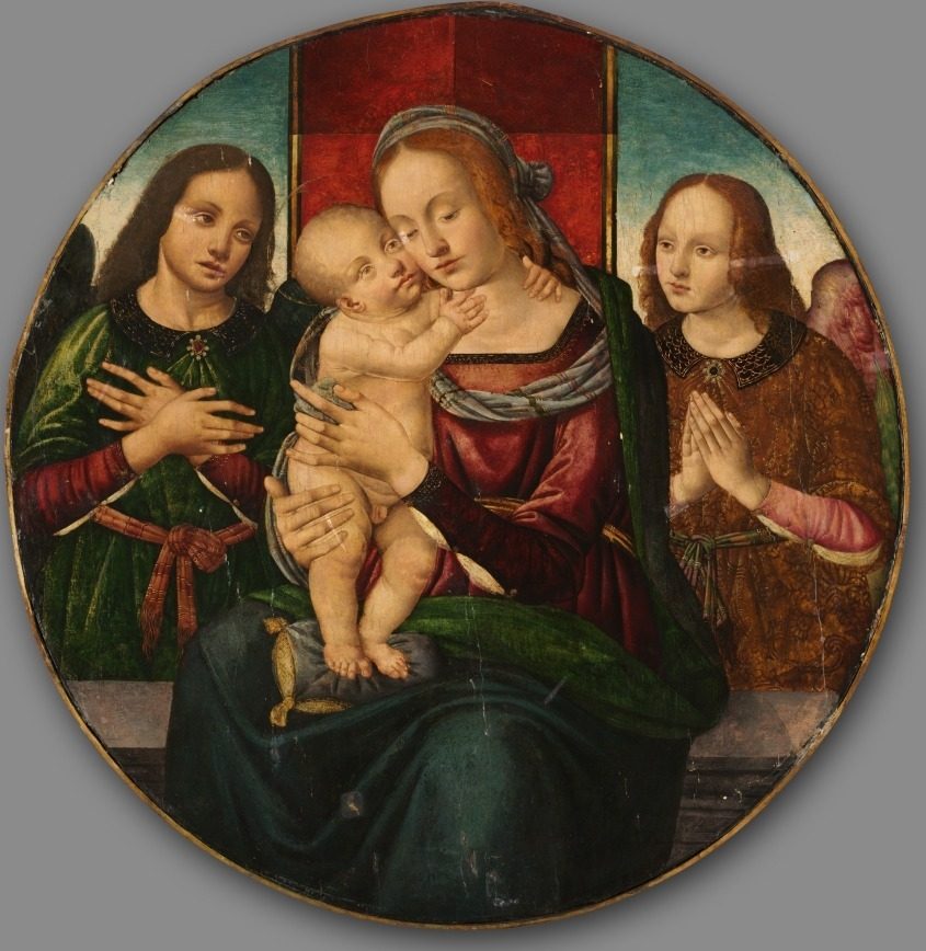 Virgin and Child with Angels by Master of the Holden Tondo (Italian)