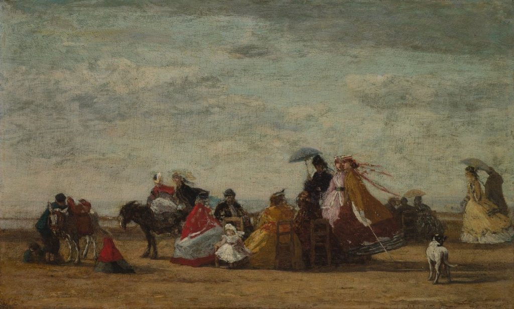 Beach Scene by Eugène Boudin (French, 1824–1898)