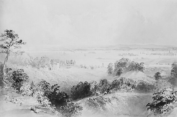 View of the Bay and Harbor of New York, from Gowanus Heights, Brooklyn by William Henry Bartlett