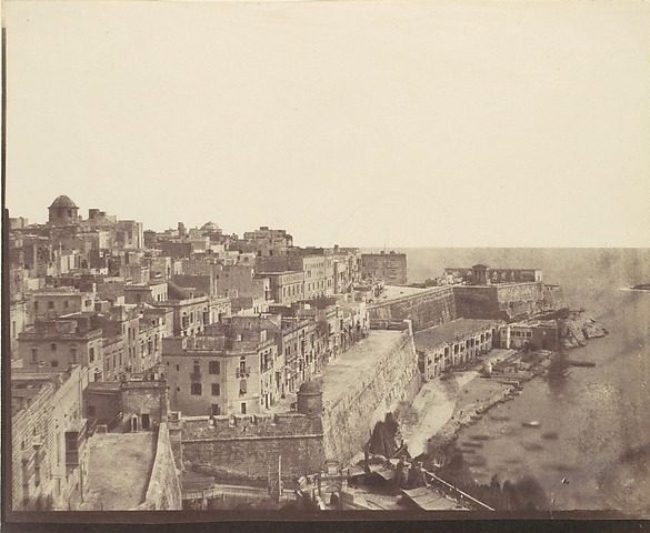 [The Harbor at Valletta, Malta] by Calvert Richard Jones