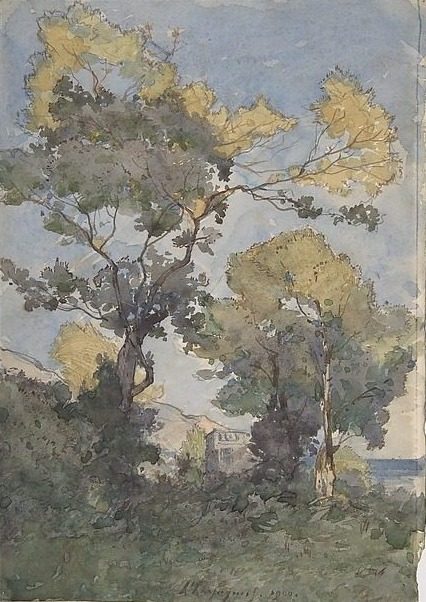 Landscape by Henri-Joseph Harpignies