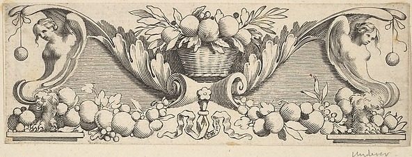 Headband: Basket of Fruit by Claude Mellan