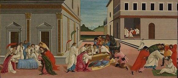 Three Miracles of Saint Zenobius by Botticelli (Alessandro di Mariano Filipepi)