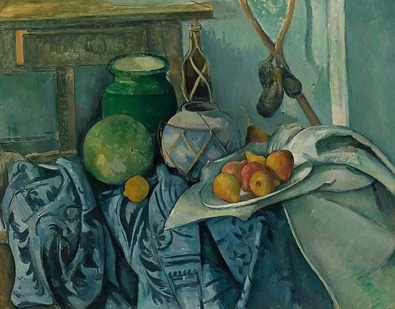 Still Life with a Ginger Jar and Eggplants by Paul Cézanne