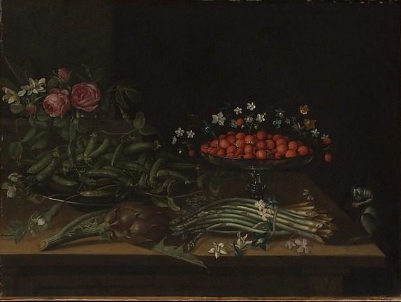 Still Life with Strawberries by French Painter