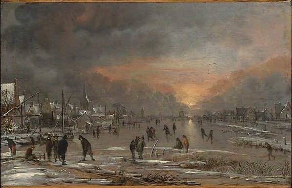 Sports on a Frozen River by Aert van der Neer