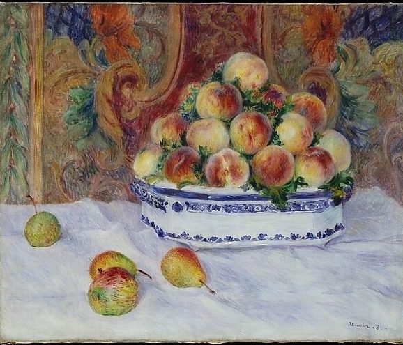Still Life with Peaches by Auguste Renoir