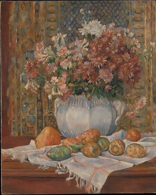 Still Life with Flowers and Prickly Pears by Auguste Renoir