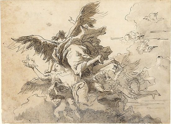 Angels in the Sky by Giovanni Domenico Tiepolo