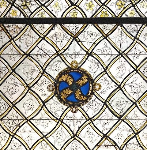 Grisaille Panel with Foliate Pattern