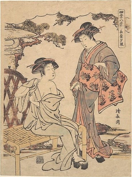 Sunset Glow of Late Summer (Chōka no sekishō), from the series Eight Views of the Four Seasons (Shiki hakkei) by Torii Kiyonaga
