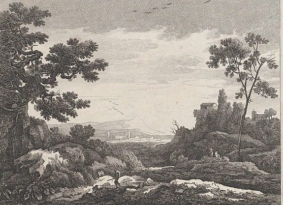 Landscape by Jean-Baptiste-Claude Chatelain
