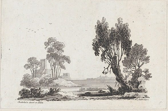 Landscape by Jean-Baptiste-Claude Chatelain