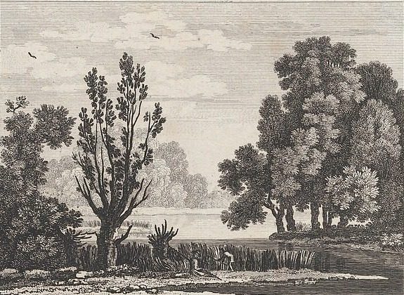 Landscape by Jean-Baptiste-Claude Chatelain