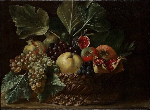 Basket of Fruit by Bartolomeo Cavarozzi