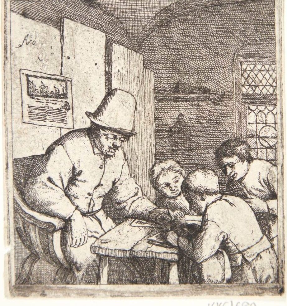 Skolelæreren by Adriaen van Ostade