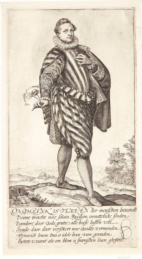 Portræt af en stående ung mand by Hendrick Goltzius