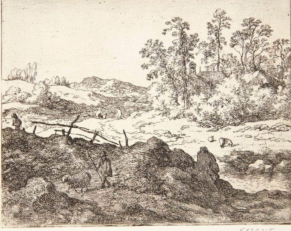 En hyrde og et lam by Allaert van Everdingen