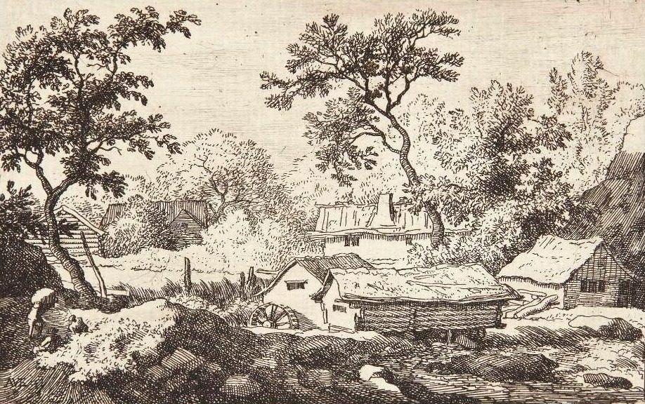 En vandmølle ved et vandfald by Allaert van Everdingen